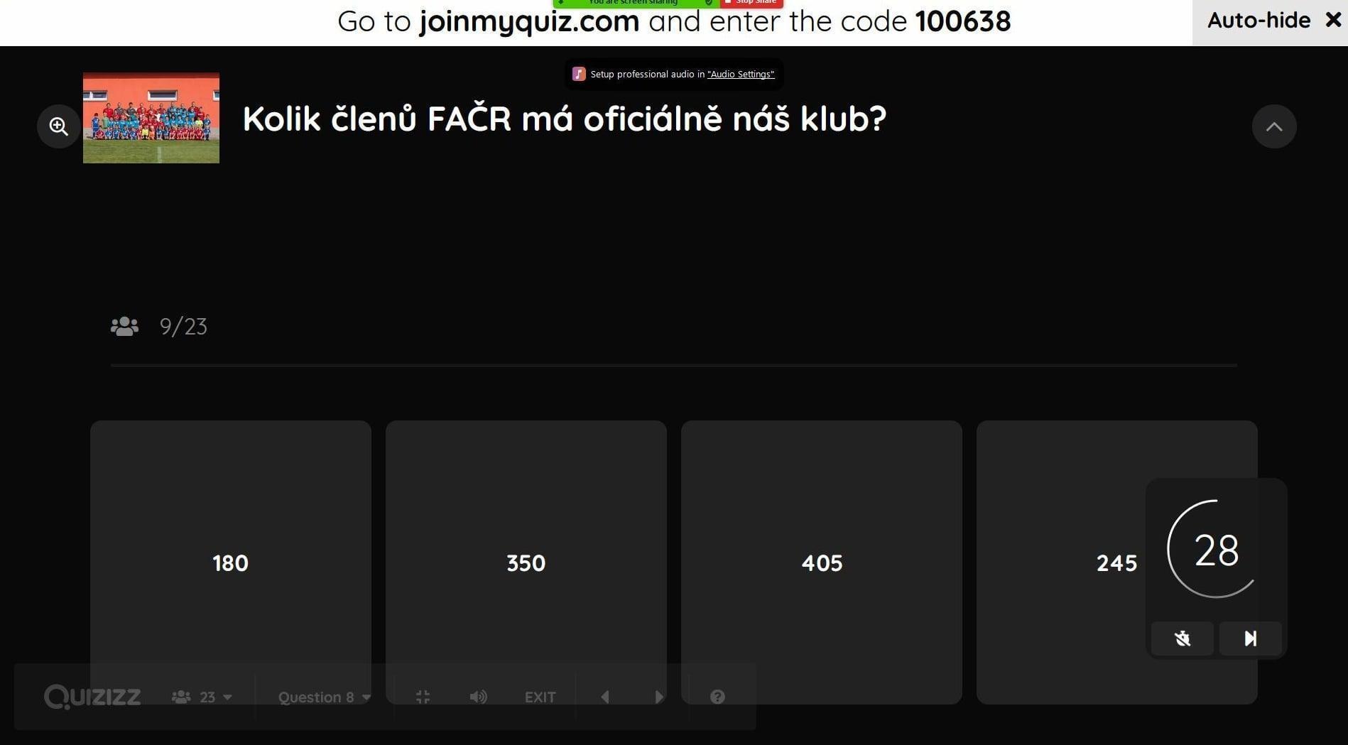 Pro hráče U8-U13 a jejich rodiče připravil klub online vědomostní kvíz