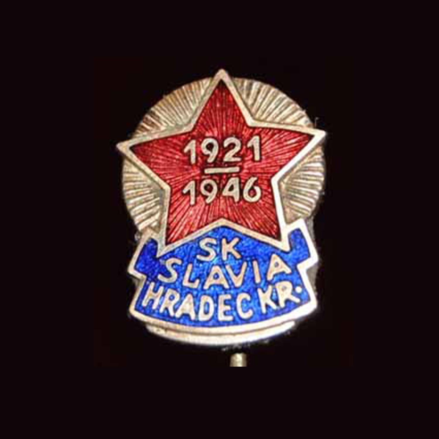 Odznak fotbalového oddílu Slavia Hradec Králové